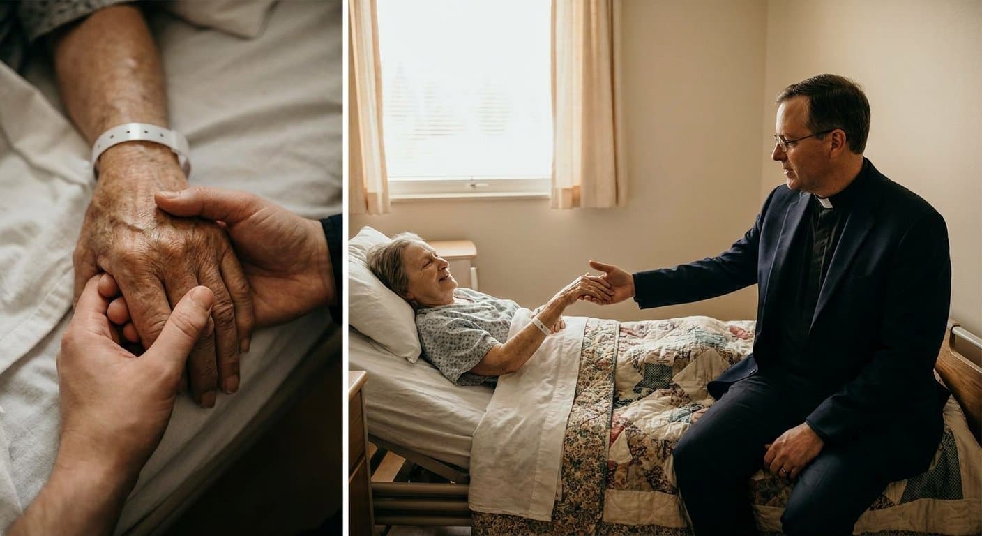One person holding another’s hands
